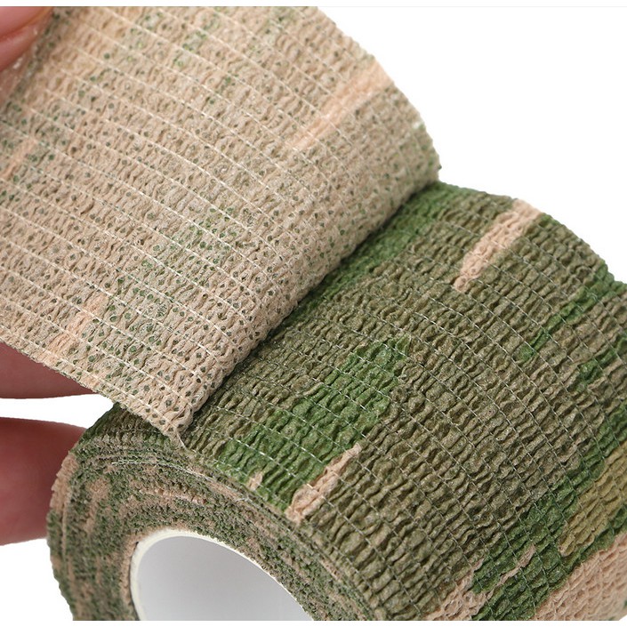 Cuộn Băng Dính Họa Tiết Rằn Ri Bằng Vải Không Dệt 5Cmx4.5M Có Thể Thu Gọn Cho Xe Đạp / Săn Bắn