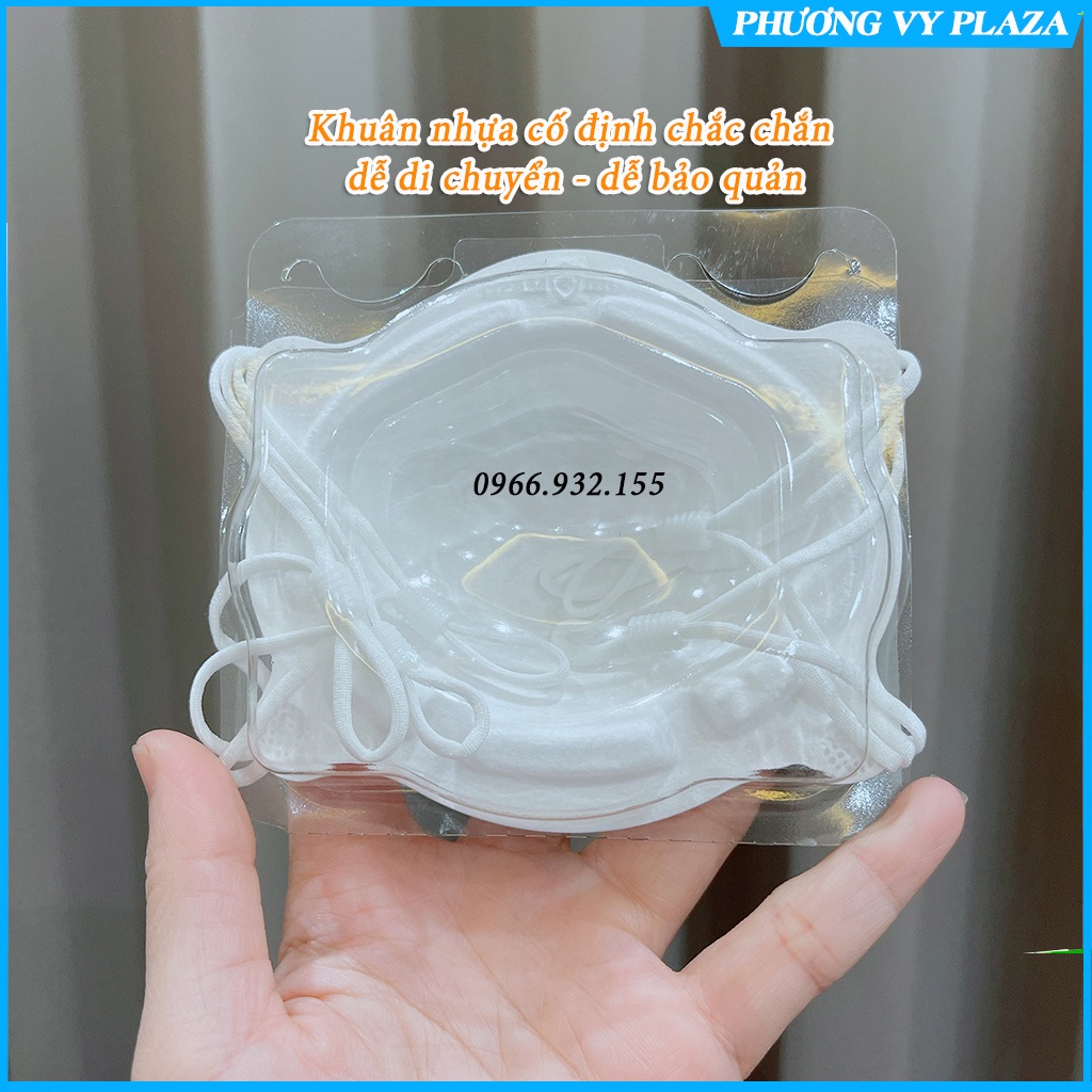 Set 3 Chiếc khẩu trang trẻ em hình Gấu 3D Uni Mask kháng khuẩn chống bụi mịn theo tiêu chuẩn nhật bản