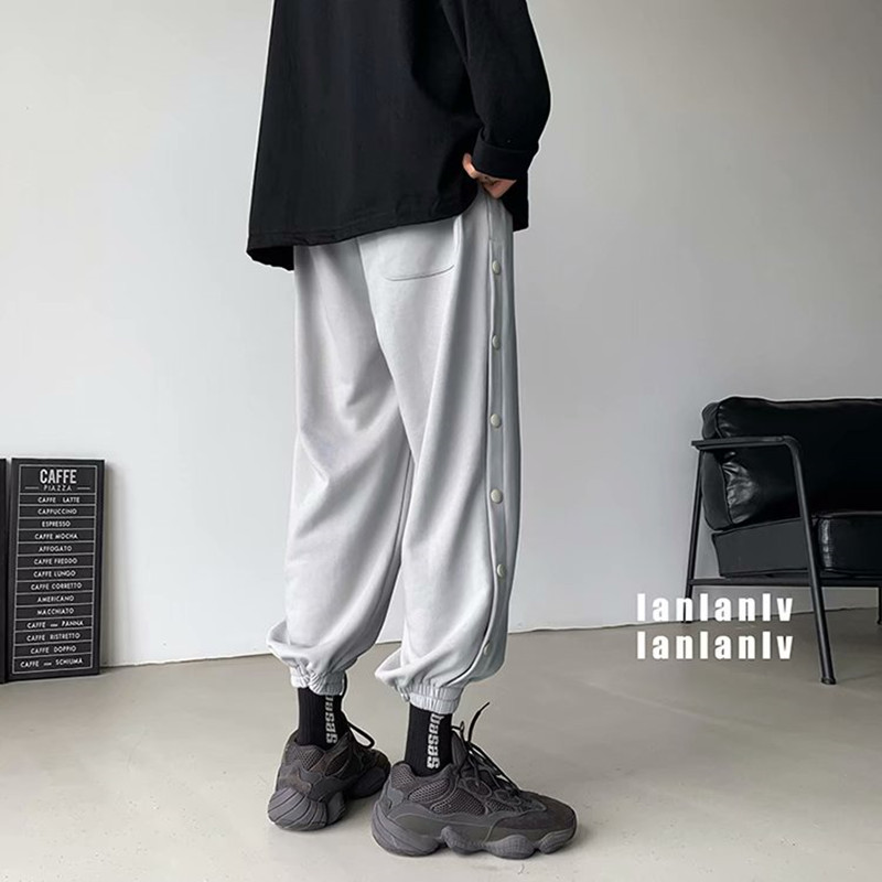 Korean fashion men's wide leg pants size S-3XL