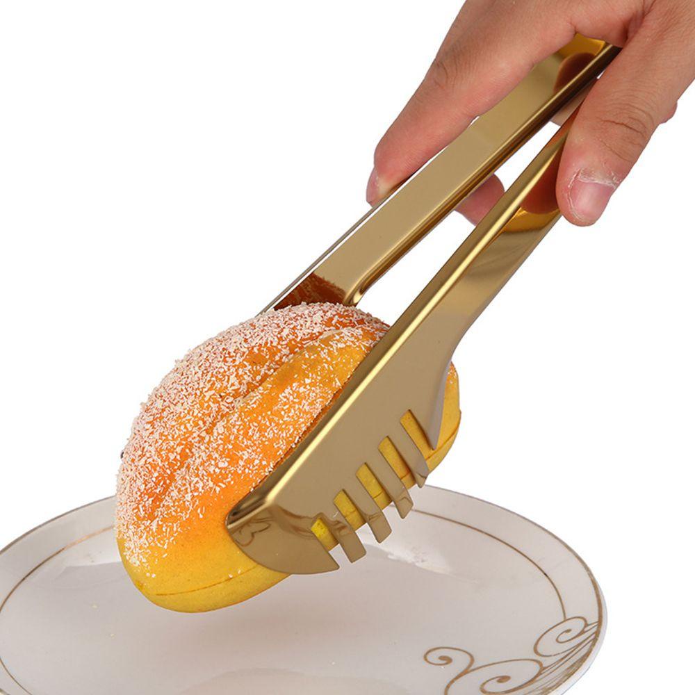 LET Kẹp Nướng Bánh Mì / Thức Ăn Đục Lỗ Màu Vàng Kim Cho Nhà Bếp