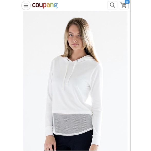 Áo hoodie trắng phối lưới FGLG.NY $42 còn tag xuất Hàn (Size S, M, L/ CÓ LỖI NHỎ) - Thanh lý vnxk