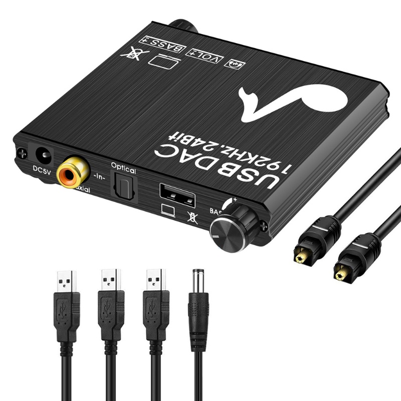 1 Bộ Chuyển Đổi Âm Thanh Kỹ Thuật Số Sang Analog CVBS AV Thành Video Có Cáp Sạc USB