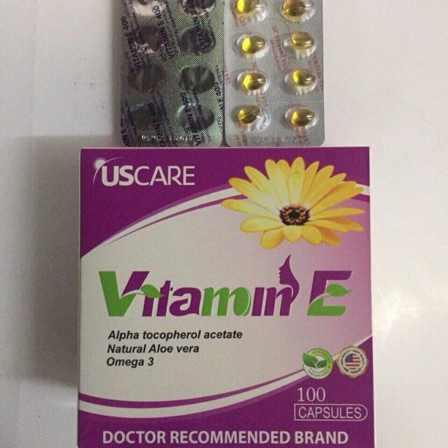 Viên Uống Vitamin E Hoa Cúc Hộp 100 viên.