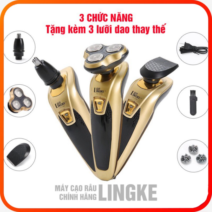 Máy Cạo Râu Thông Minh LINGKE FS3188, Dao Cạo Râu Đa Năng Chống Nước Cao Cấp(Bảo Hành 12 Tháng)