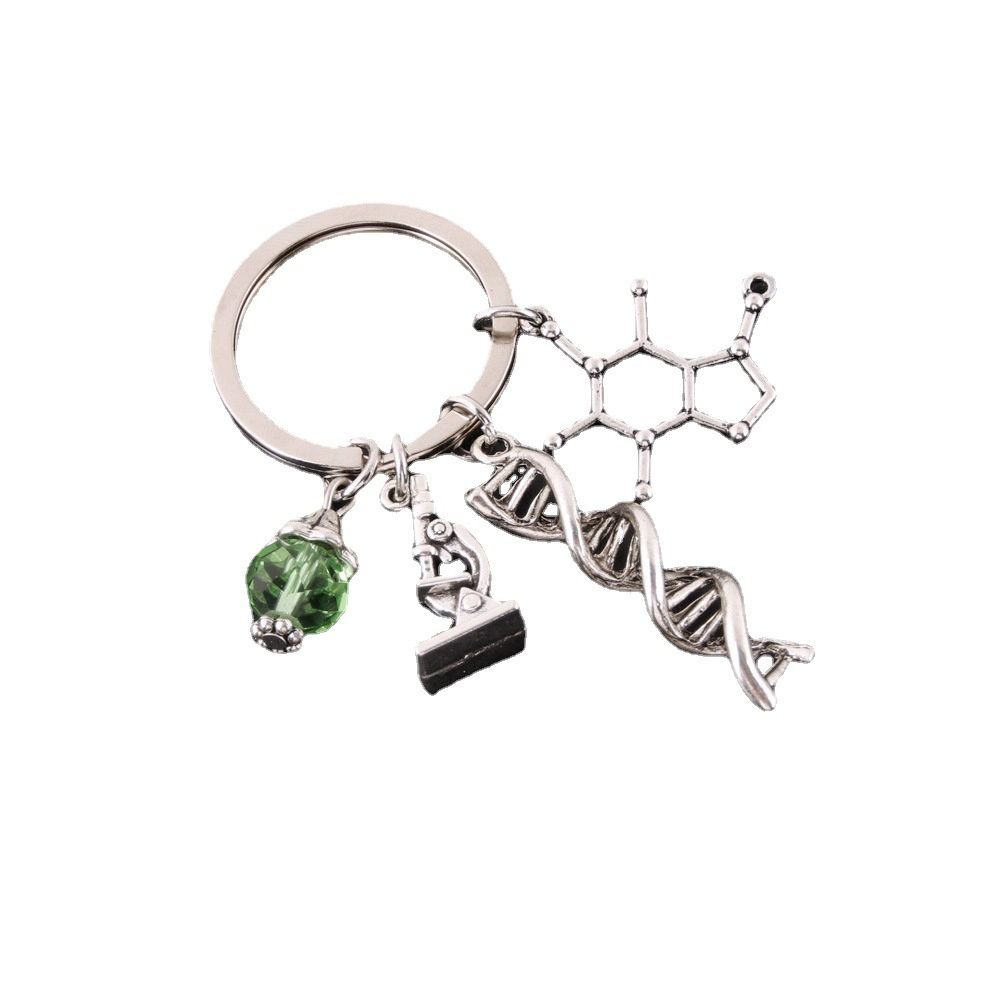Móc khóa gắn kính hiển vi DNA Anatomy Neuron dùng trang trí túi xách