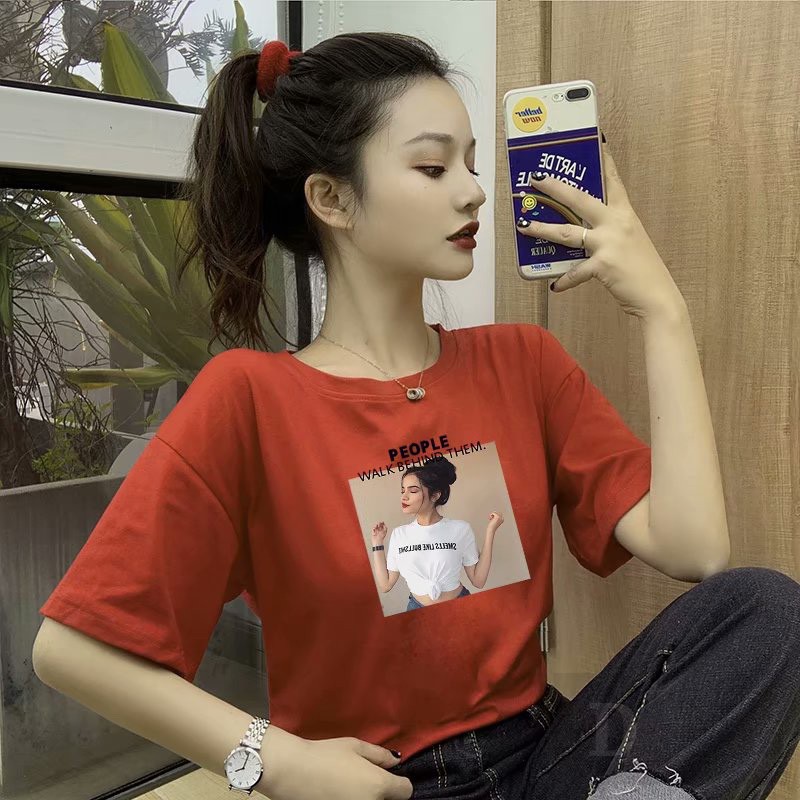 Mũ Lưỡi Trai Phong Cách Hàn Quốc Thời Trang Mùa Hè  Áo Thun Tay Ngắn Cổ Tròn Dáng Rộng In Họa Tiết Hoạt Hình Thời Trang Xinh Xắn Cho Nữ