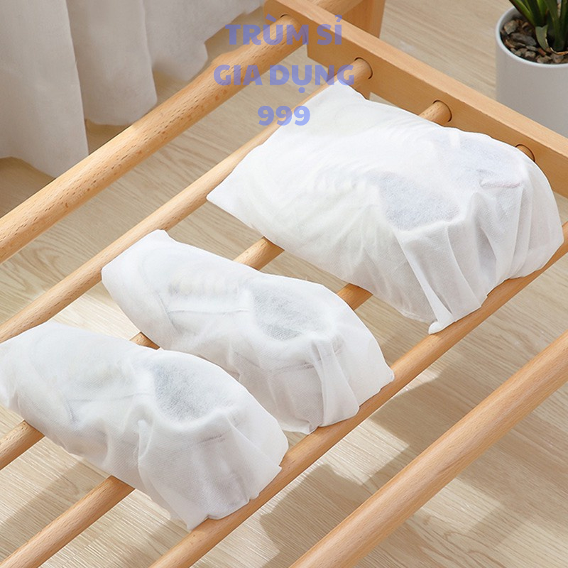 Túi đựng giày có dây rút màu trắng hoặc đen