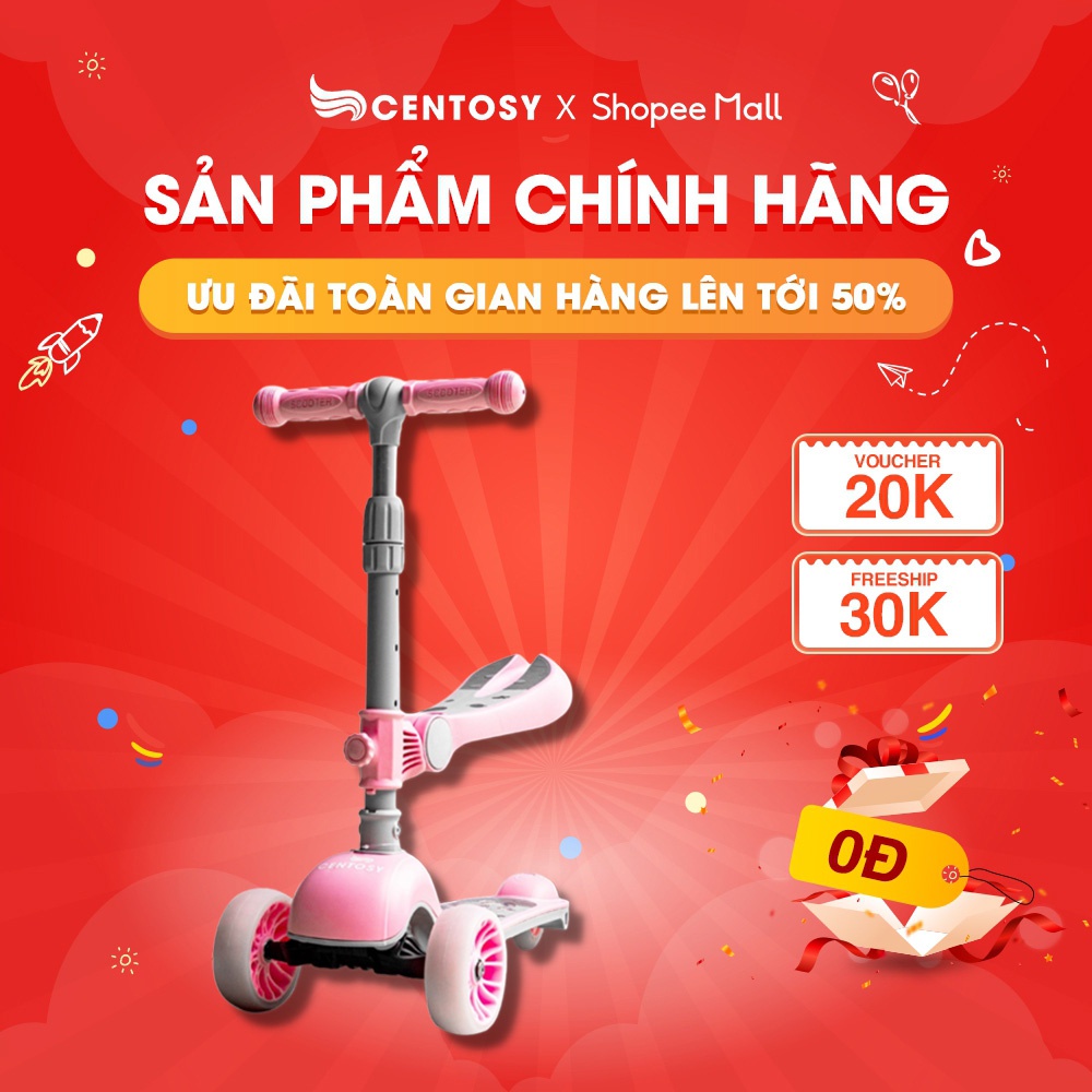 Xe Scooter Centosy Giá Rẻ - Centosy Centosy S8 - In Hình Phong Cách, Bánh Phát Sáng