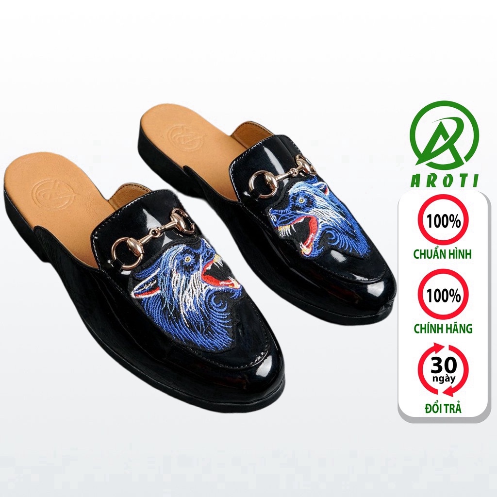 Giày Da Nam AROTI Dáng Sục Lười Chất Đẹp Cao Cấp,Đế Khâu Chắc Chắn Dáng Mọi Lịch Lãm,Sang Trọng Đủ size M584B VN