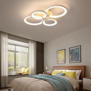 Đèn Ốp Trần, Đèn Trần Trang Trí Mẫu 4 Cánh Tròn Trần Thạch Cao 3 Chế Độ Sáng Có Kèm Điều Khiển Từ Xa