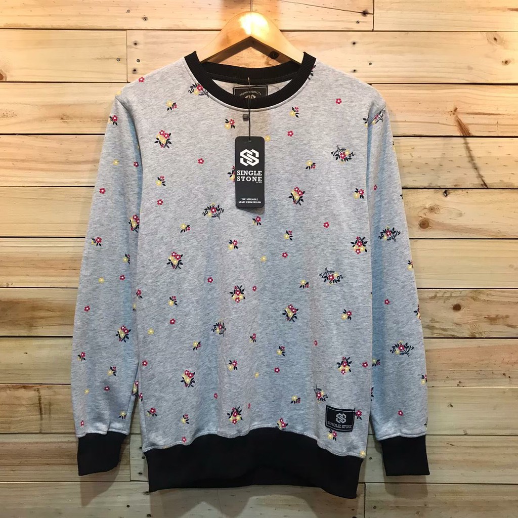 Áo SWEATER nam nữ CREWNECK DISTRO SINGLE STONE - SWEATER MOTIF CREWNECK chính hãng | BigBuy360 - bigbuy360.vn