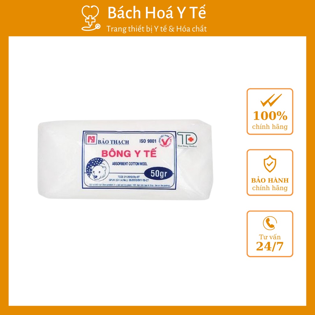 Bông gòn y tế Bảo Thạch, Gói 50g