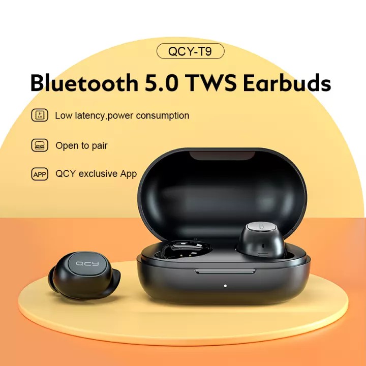 Tai nghe True Wireless In-ear QCY T9 Thiết Kế Chạm Thông Minh Bluetooth 5.0 Kháng Nước IPX4