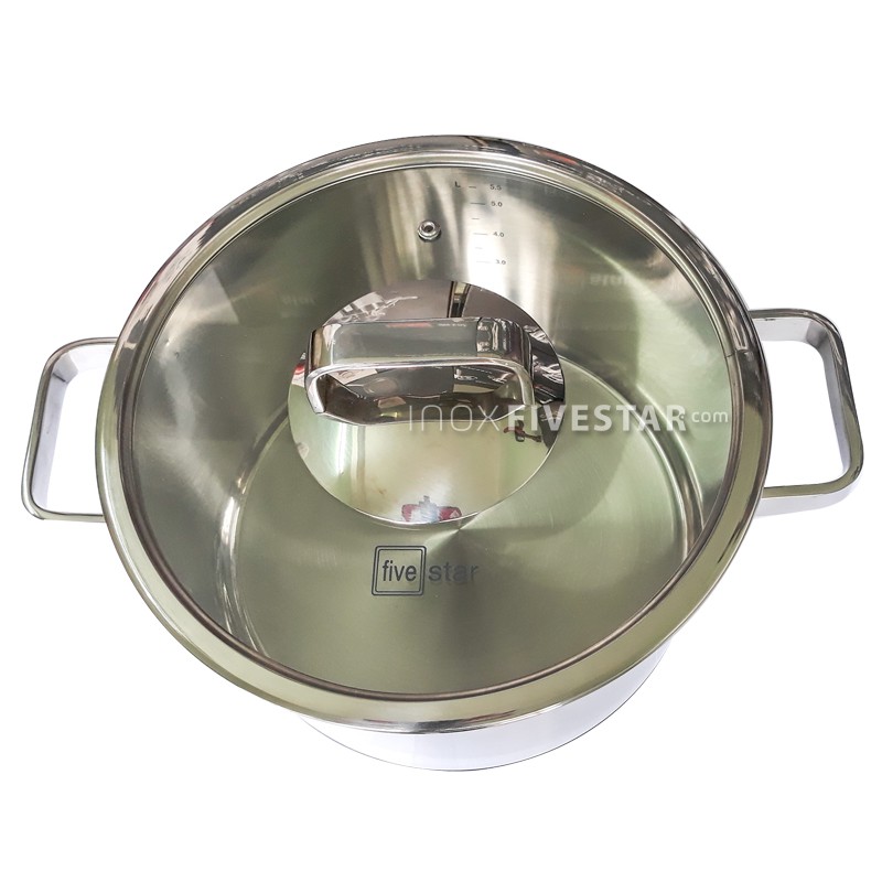 Nồi Inox 304 Fivestar Nắp Kính