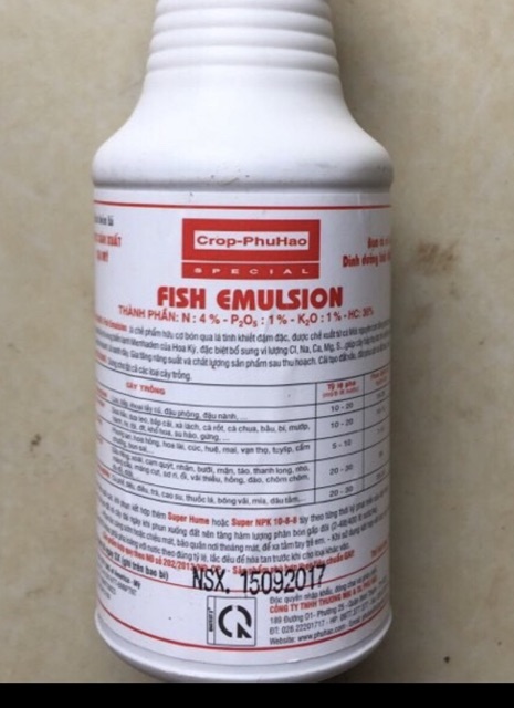 Phân cá - Đạm Cá cô đặc Fish Emulsion (USA) 250ml