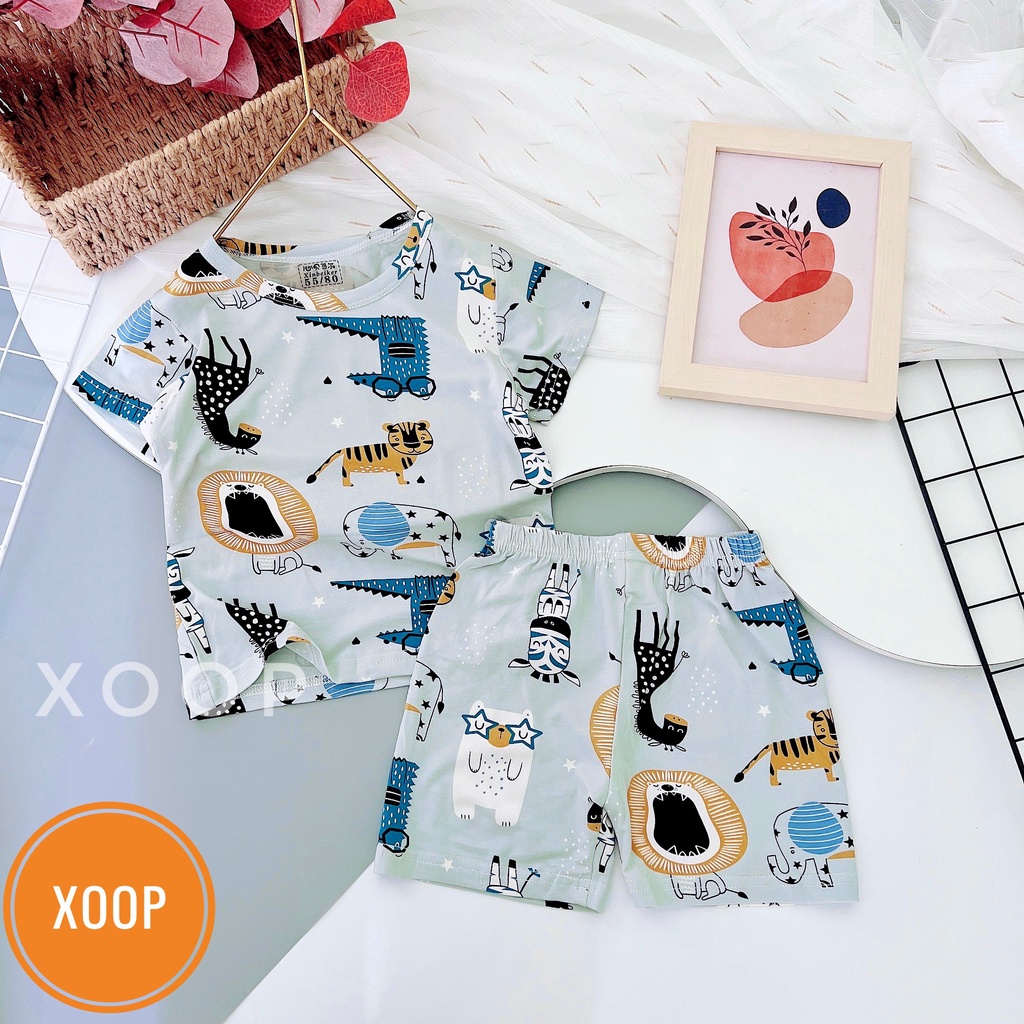 B1-nhí(10-16kg) Sale !!!  Bộ cộc xuất hàn in tràn chất cotton lạnh hàng quảng châu (SP002123 ) shop phúc yến