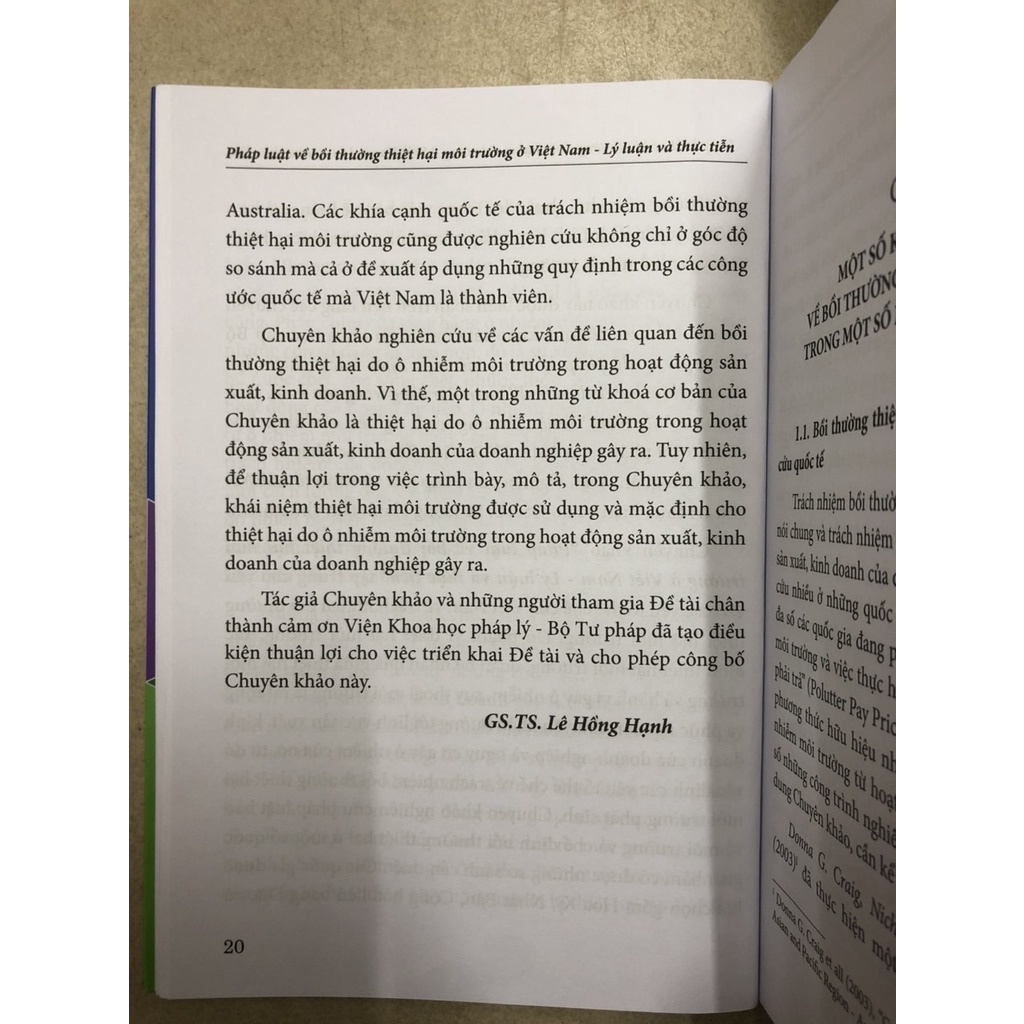 Sách Pháp luật về bồi thường thiệt hại môi trường ở Việt Nam - Lý luận và thực tiễn