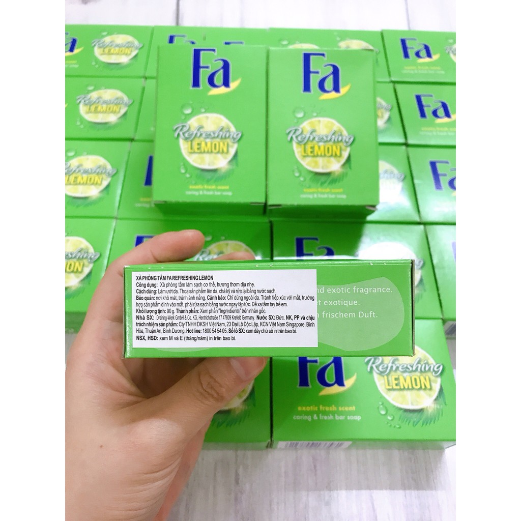 [NHẬP KHẨU ĐỨC Date 11/2021] XÀ PHÒNG TẮM FA REFRESING LEMON HƯƠNG CHANH 90G