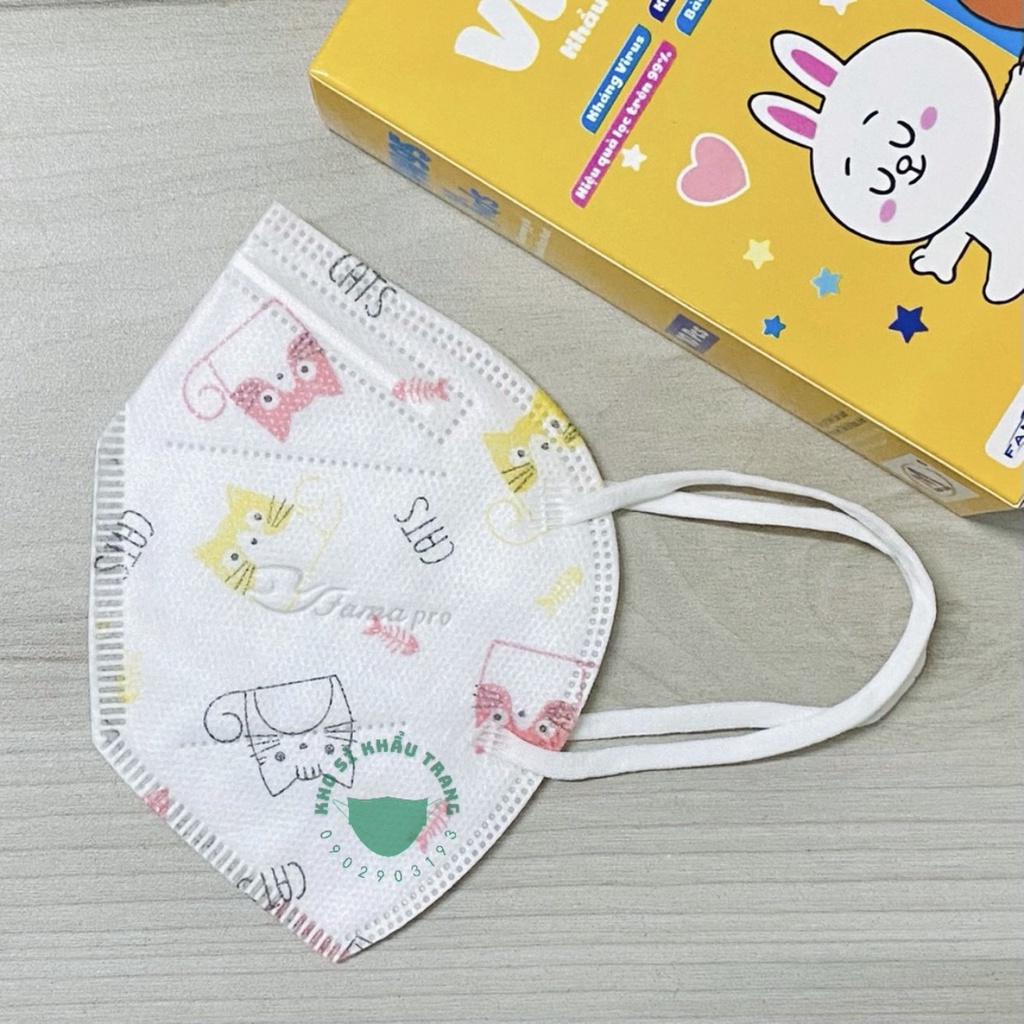 Khẩu trang N95 kids FAMAPRO hộp 10 cái
