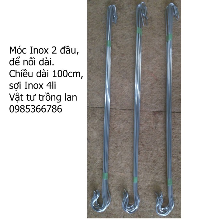 10 móc inox nối dài 90cm làm bằng inox 4 li bền đẹp khỏe