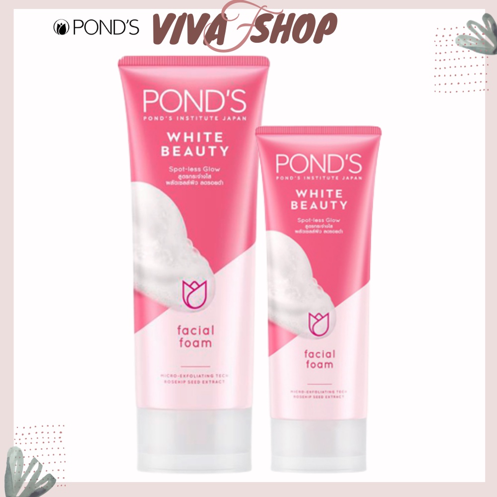 Sữa rửa mặt mờ thâm trắng da PONDS White Beauty Spot-less Glow 100g - 50g - Sửa rửa mặt nữ