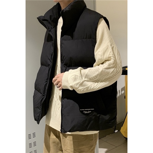 Áo khoác phao nam form rộn, áo gile phao nam thời trang mùa đông Unisex phong cách Hàn Quốc