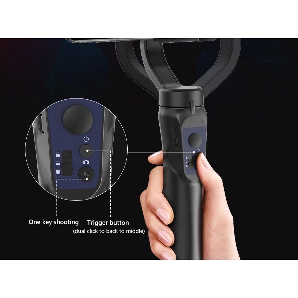 Tay Cầm Chống Rung Cho Điện Thoại, Gimbal Cầm Tay Chống Rung, hình ảnh video 4K ổn định và mượt mà