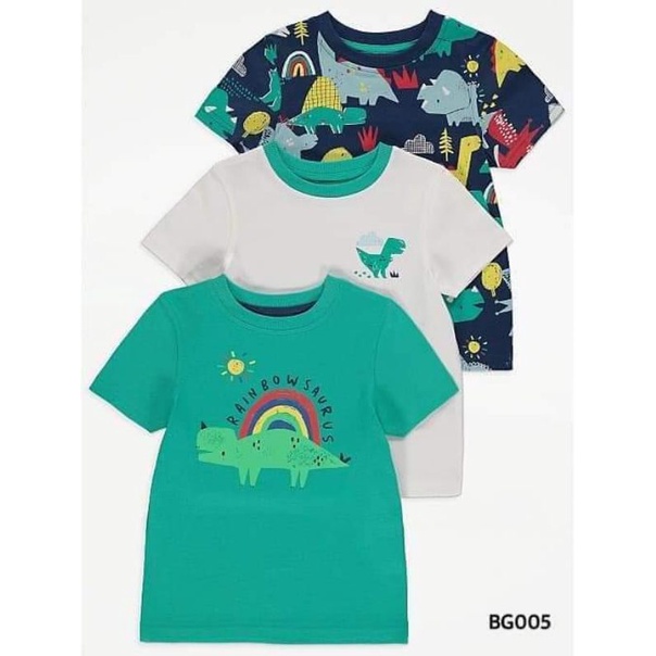 Set 3 áo phông khủng long / chó cứu hộ George Authentic cho bé trai