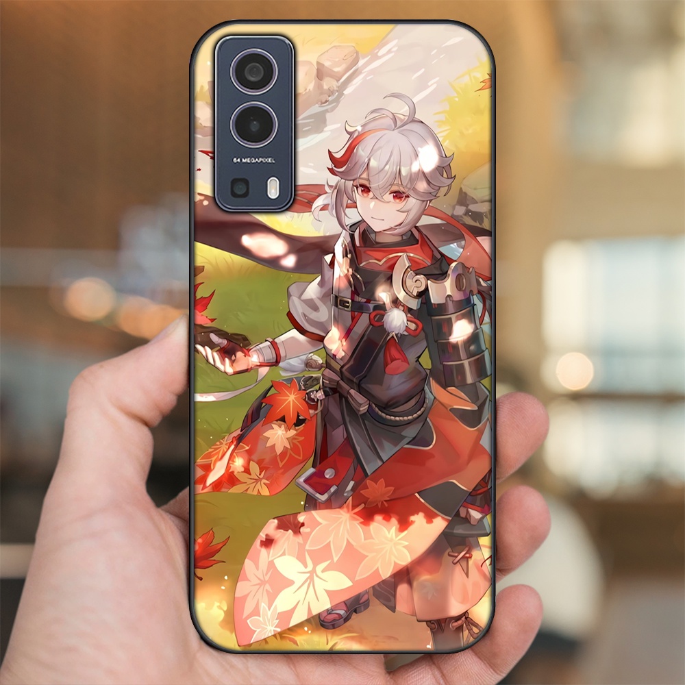 Ốp lưng Vivo Y72 5G viền đen in hình Kazuha Genshin Impact