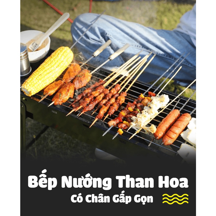 Bếp Nướng Than Hoa BBQ Gấp Gọn Tiện Lợi Thích Hơp Sử Dụng Gia Đình Hoặc Mang Đi Du Lịch Dã Ngoại Phượt