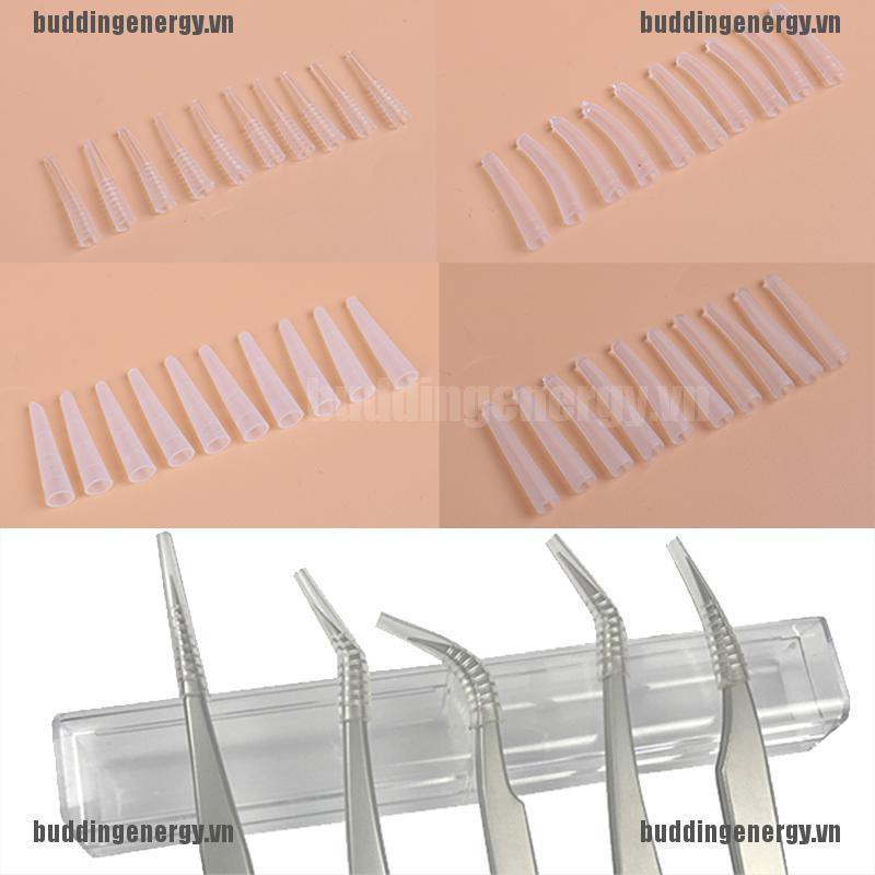 (Hàng Mới Về) Bộ 10 Nắp Silicon Bảo Vệ Lông Mi Chống Lại Lông Mi