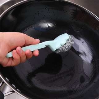 Cọ rửa nồi chảo có tay cầm dài tiện lợi