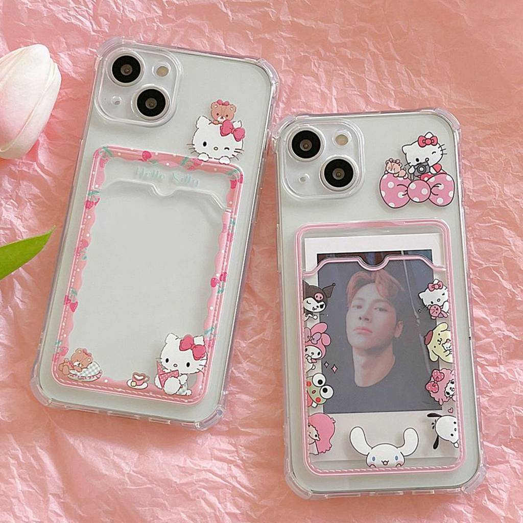 Ốp lưng iphone trong túi đựng thẻ ảnh Hello Kitty 6/6s/6plus/6splus/7/7plus/8/8plus/xs/11/12/13/pro/max/plus/promax TT20