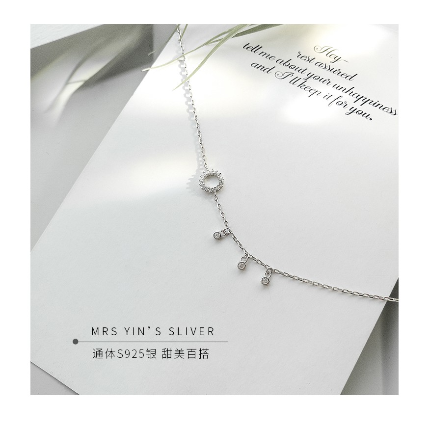 Lắc chân mạ bạc đính đá thời trang thanh lịch dành cho nữ | BigBuy360 - bigbuy360.vn