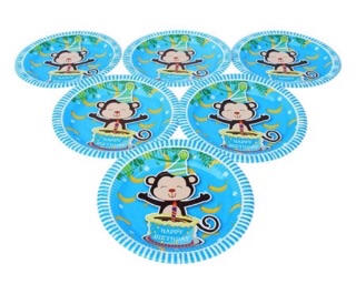 Set dĩa sinh nhật mẫu bé trai (set/6 cái)