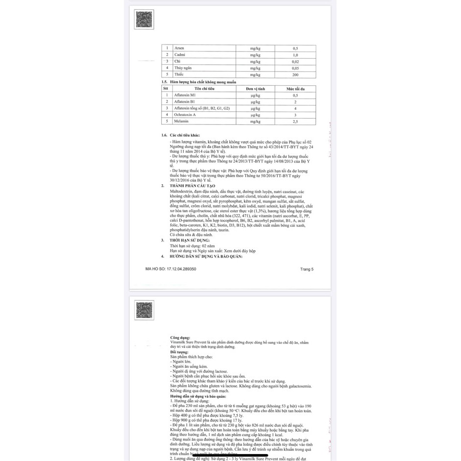 Sữa bột Vinamilk Sure Prevent 900g (Hộp thiếc)