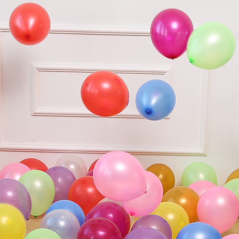 Bộ 10 Bong Bóng Cao Su Tròn 12 Inch