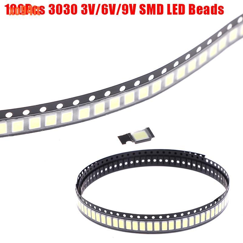 Bộ 100 Đèn Led 3030 Smd 1w 3v / 6v / 9v