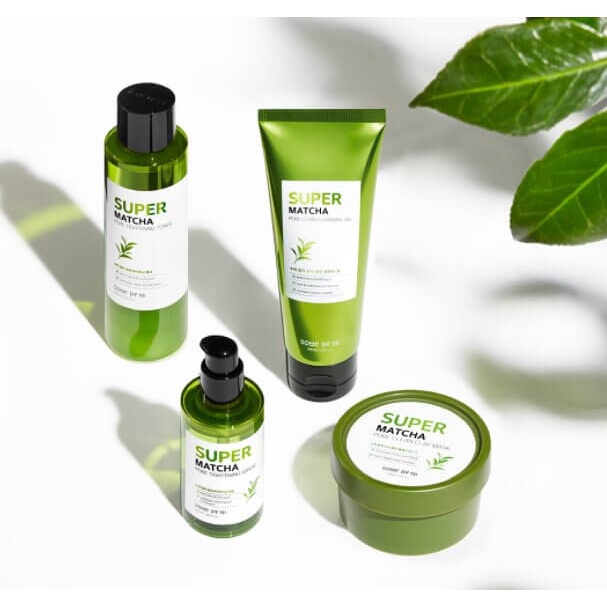 Combo Bộ 4 Sản Phẩm Se Khít Lỗ Chân Lông, Điều Tiết Bã Nhờn Some By Mi Super Matcha Pore