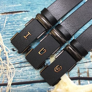 Thắt lưng da bò nguyên miếng- móc khóa tự động mặt đá cao cấp