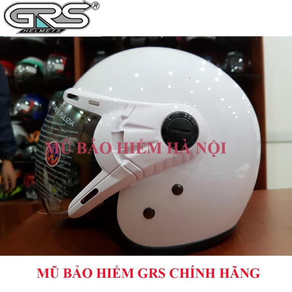 [ SHOPEE ] MŨ BẢO HIỂM 3/4 ĐẦU GRS CHÍNH HÃNG - A368 KÍNH-Vàng