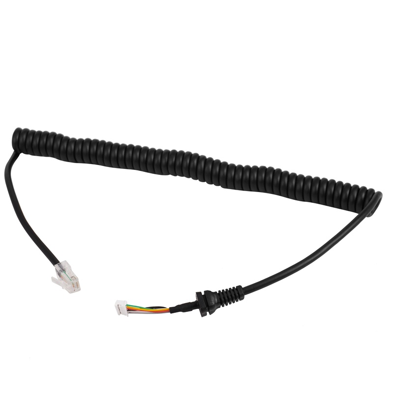 Loa cầm tay trên ô tô Micrô thay thế Cáp micrô Dây cho YAESU MH-48A6 cho bộ đàm trên ô tô Bộ đàm Điện thoại Đường dây lò xo