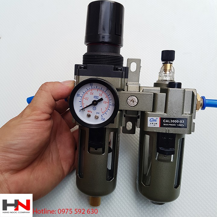 SALE Bộ lọc khí nén Cim 2 cấp Cim CAL3000-03 kèm nối nhanh