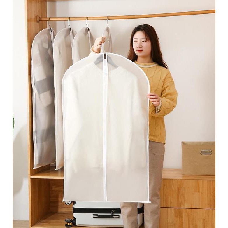 Set 4 Túi Bọc Quần Áo Treo Tủ Đồ, Túi Trùm Quần Áo Chống Bụi Chống Thấm