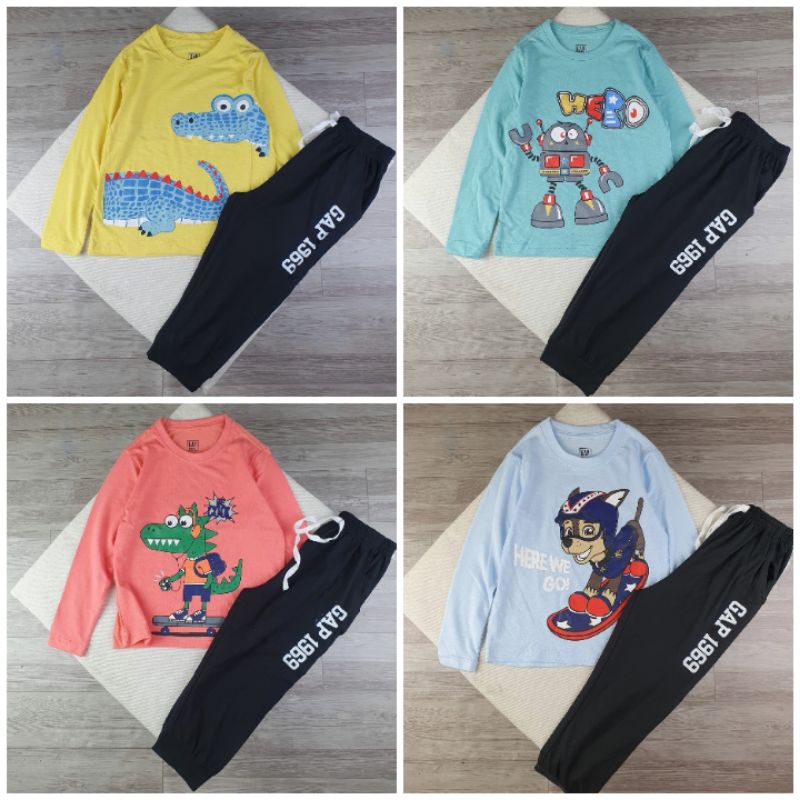 Bộ dài tay bé trai size nhí 8-20kg