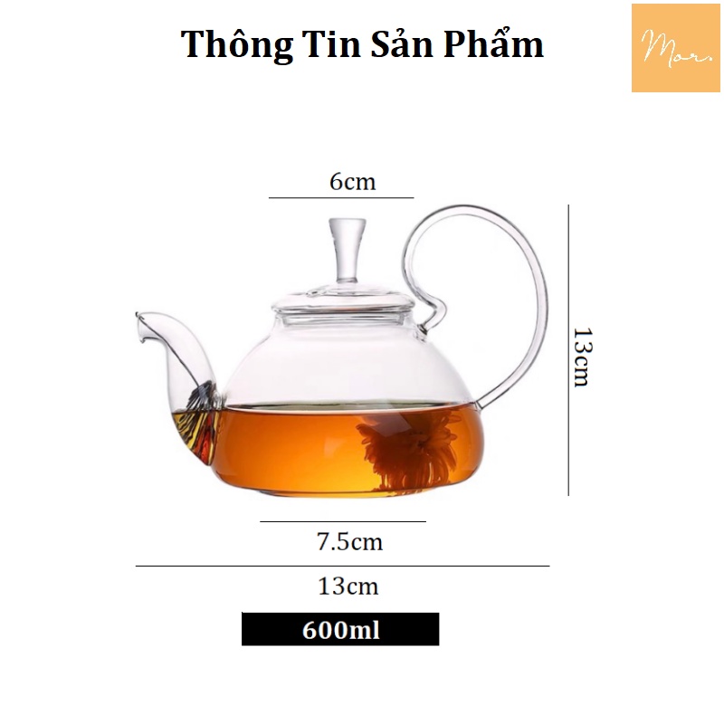 Ấm pha trà thủy tinh - 600ml