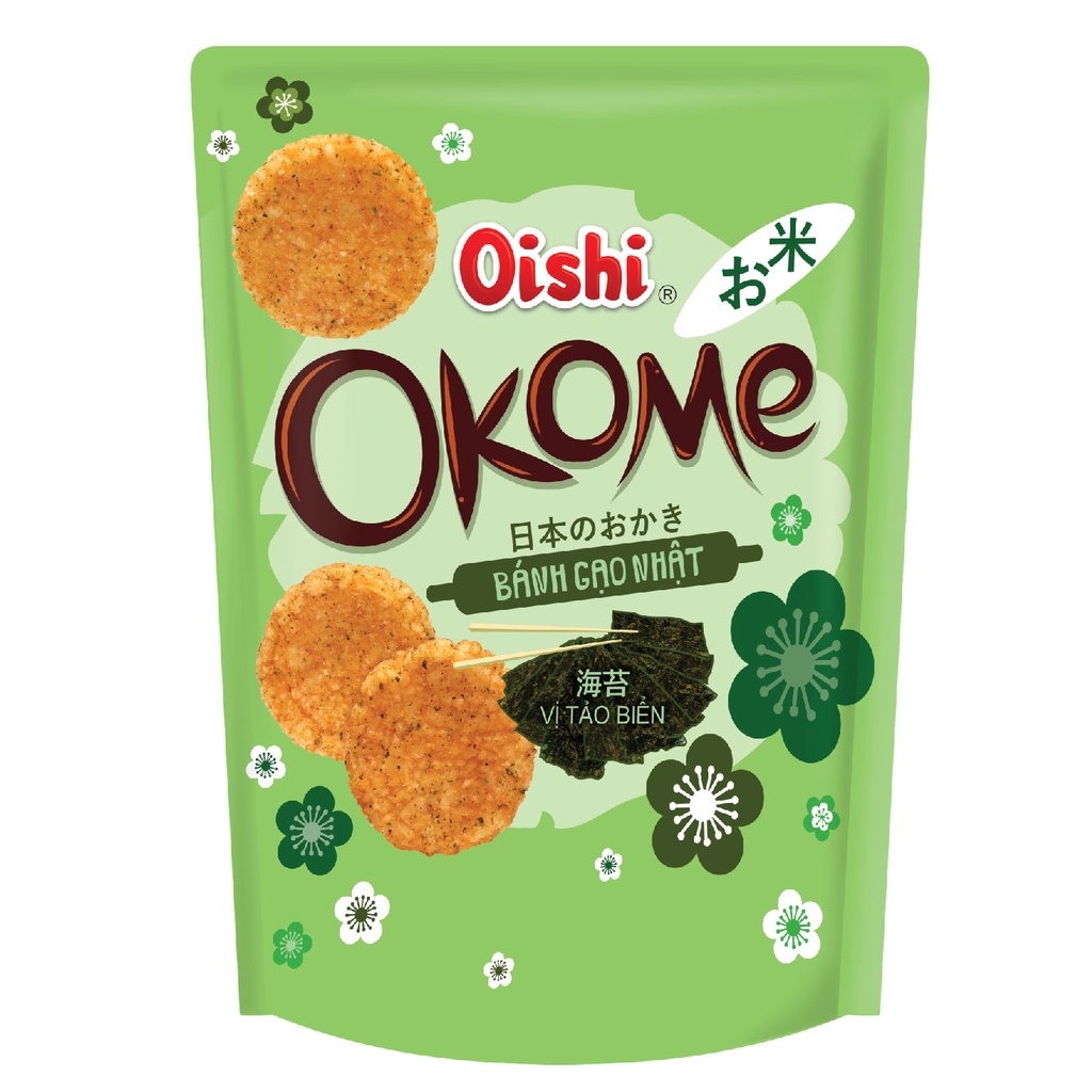 Combo 20 gói Oishi Bánh Gạo Nhật Vị Tảo Biển Okome (100g/gói)