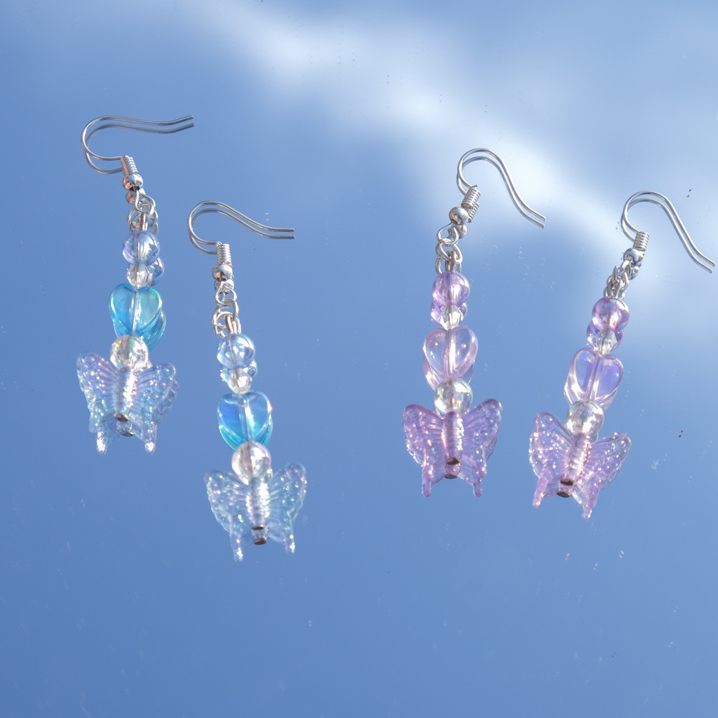 Bông tai khuyên tai hình bươm bướm dễ thương phong cách y2k aesthetic