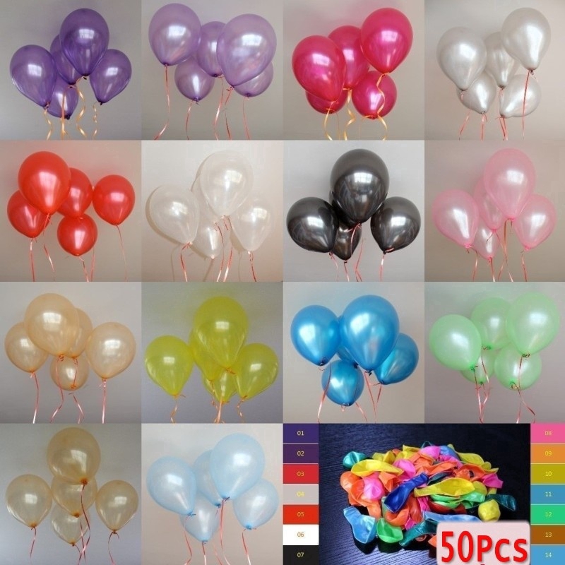 Bộ 50 bong bóng 10inch dùng để trang trí tiệc
