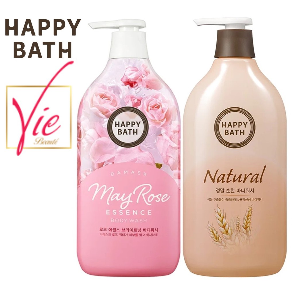 Happy Bath Sữa Tắm Hàn Quốc Moisturizing Essence Body Wash dưỡng da sáng và mềm mịn (900g)